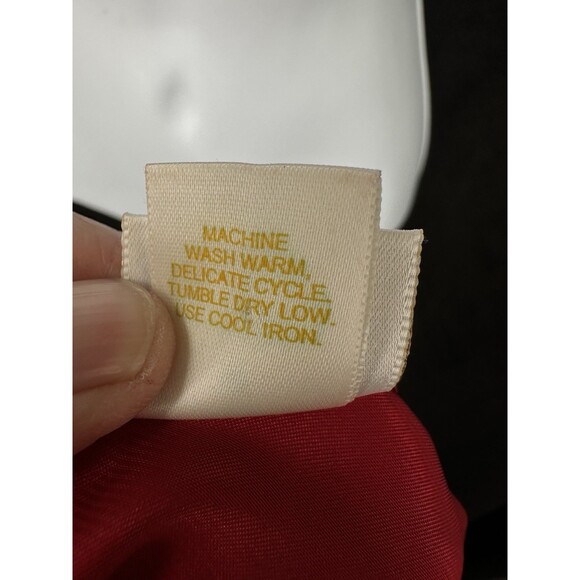 Vintage 90s Y2K Red Slip Dress Mini  Satin Gothic Glam  Drape Neck spagetti stra - Picture 6 of 8